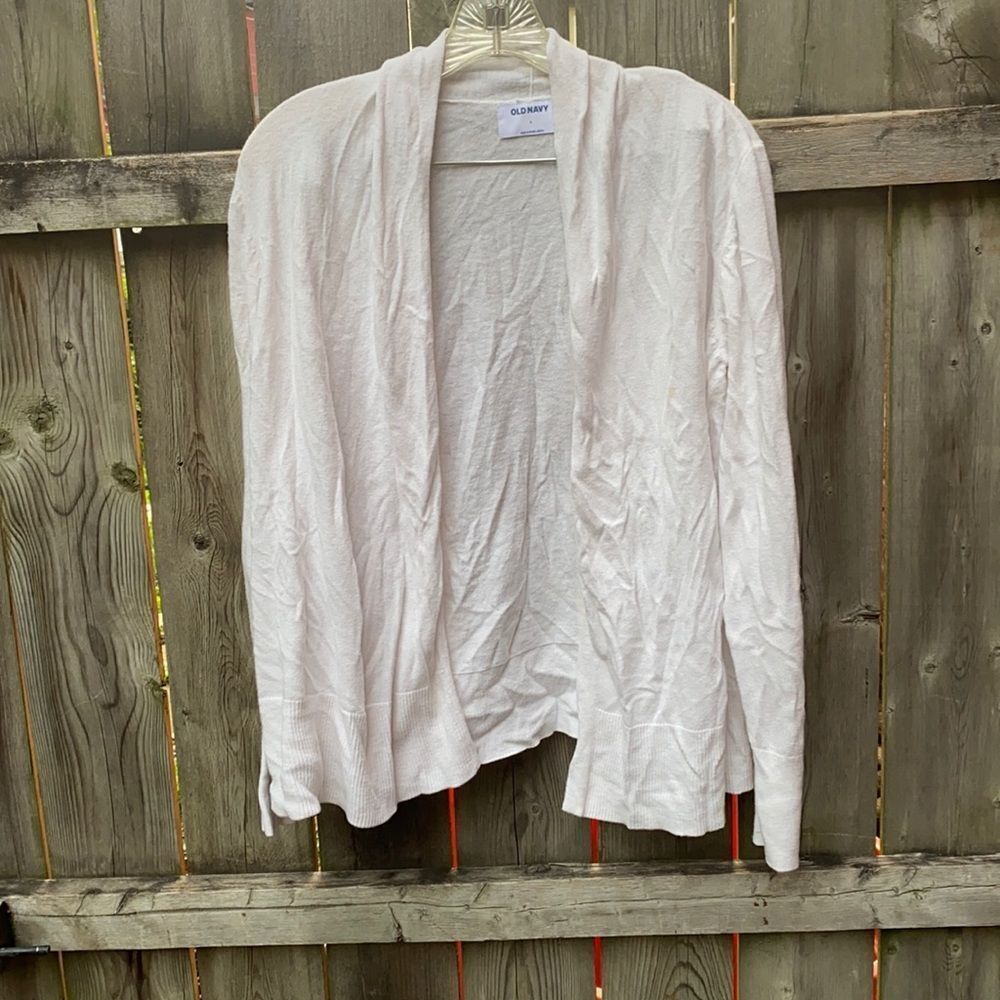 Old Navy white open cardigan sz. L
